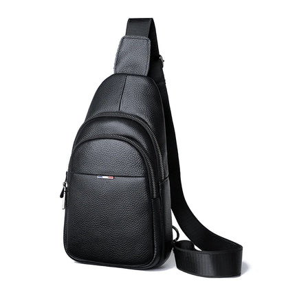 Sacoche poitrine homme en cuir