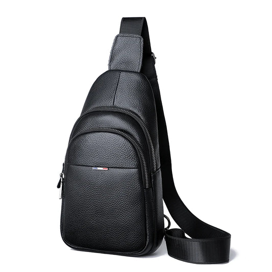 Sacoche poitrine homme en cuir