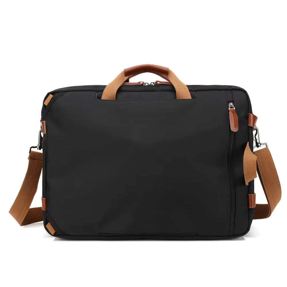 Sac 3-en-1 Convertible Homme– Sac à Dos, Porte-Documents & Sac Bandoulière PC 14-15"