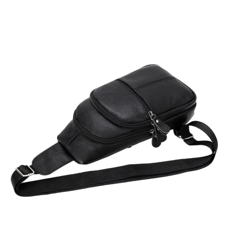 Sacoche poitrine homme en cuir