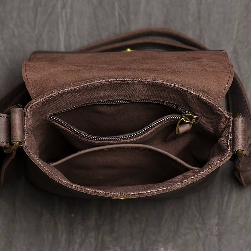 Sacoche Bandoulière Homme en Cuir Vintage