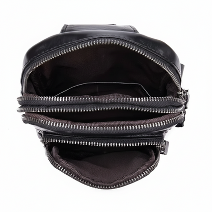 Sacoche noir homme en cuir