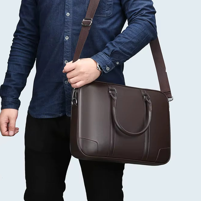 Sac Ordinateur 14" Élégant en Simili Cuir