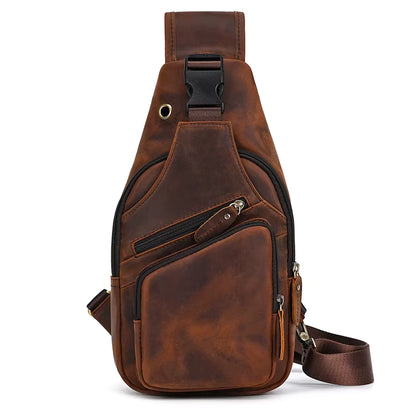 Sacoche homme cuir véritable vintage