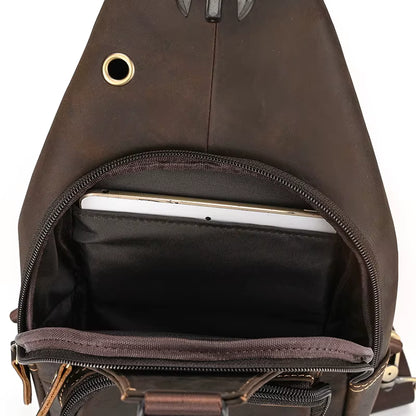 Sacoche homme cuir véritable vintage