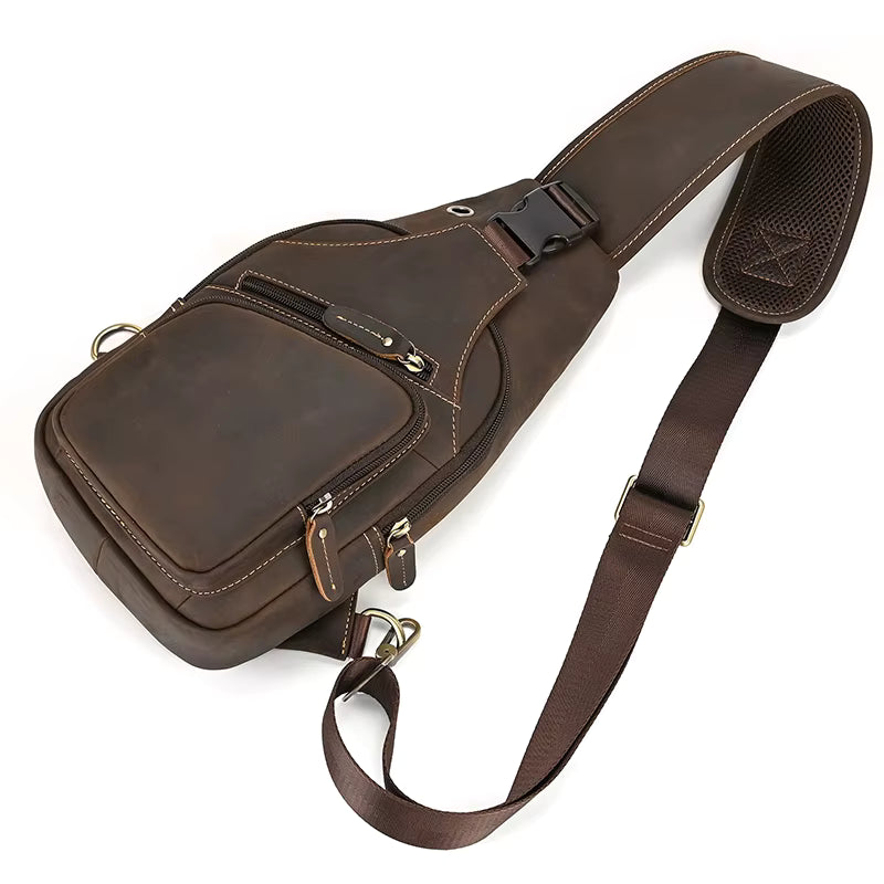 Sacoche homme cuir véritable vintage