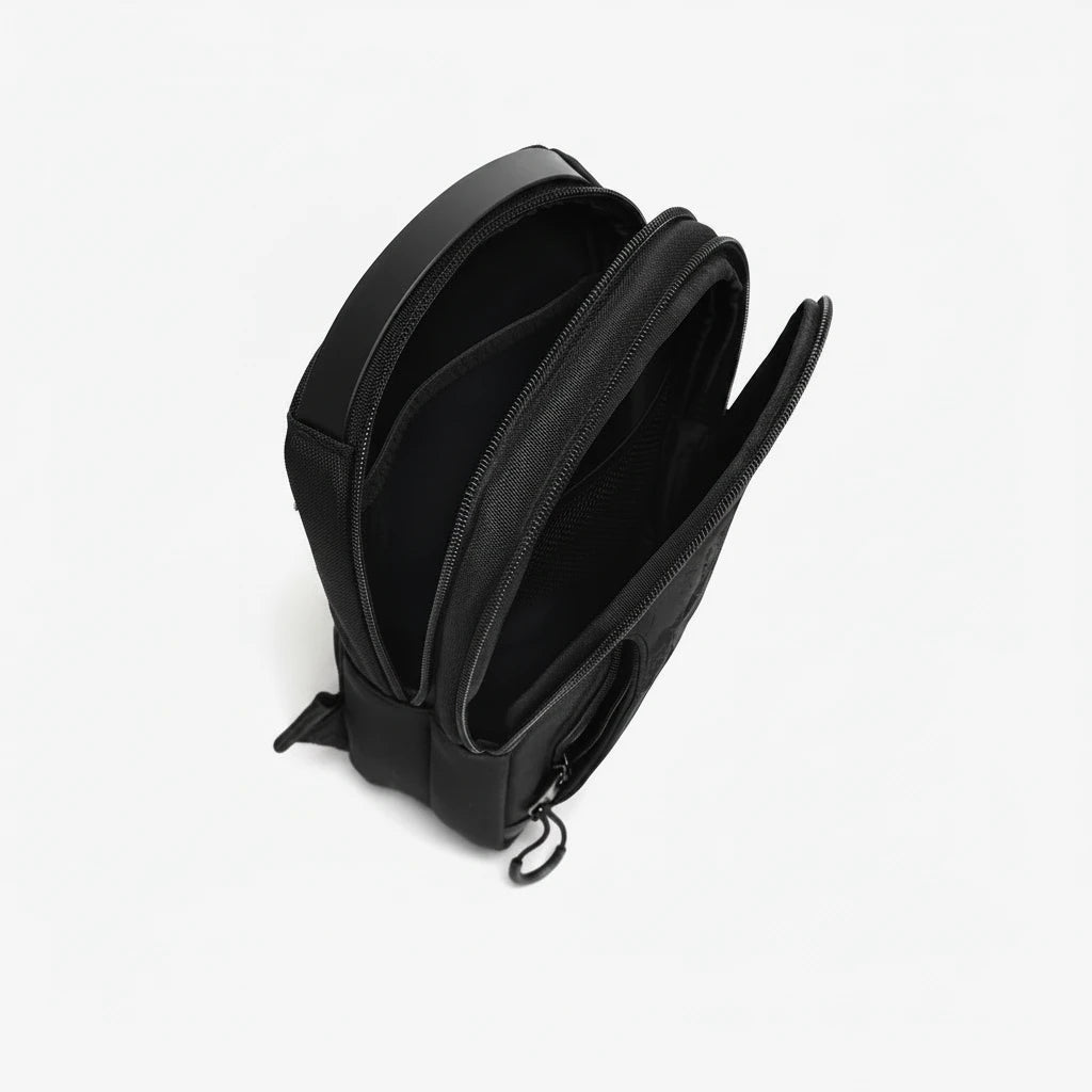 Sacoche Noire en Bandoulière Homme
