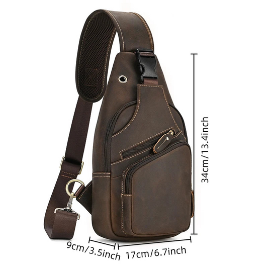 Sacoche homme cuir véritable vintage