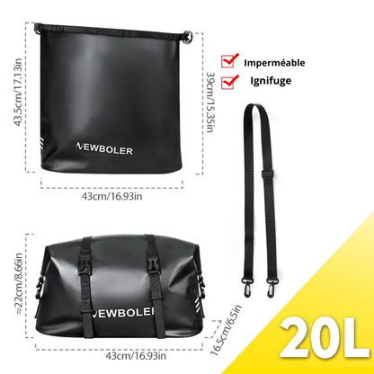 Sacoche batterie vélo 20L étanche ignifugée – grande capacité